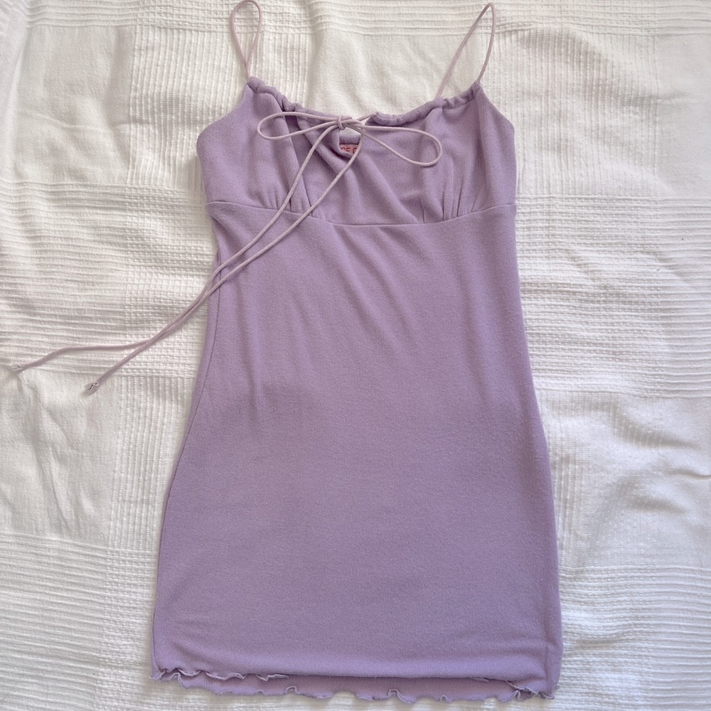 VERGE GIRL Purple Tie Dress